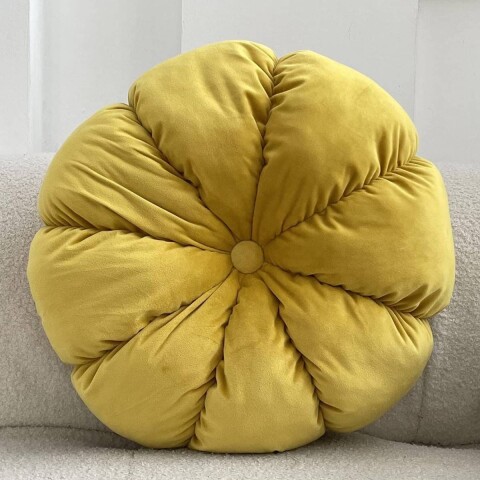 Almohadón flor Camelia amarillo