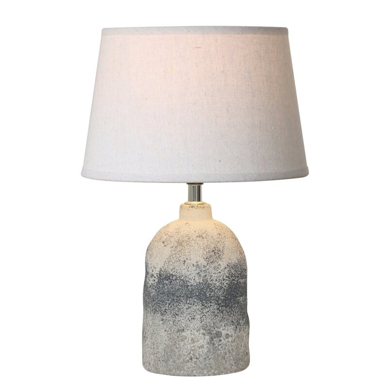 LAMPARA DE MESA CERAMICA D25x37CM CEMENTO GRIS LAMPARA DE MESA CERAMICA D25x37CM CEMENTO GRIS