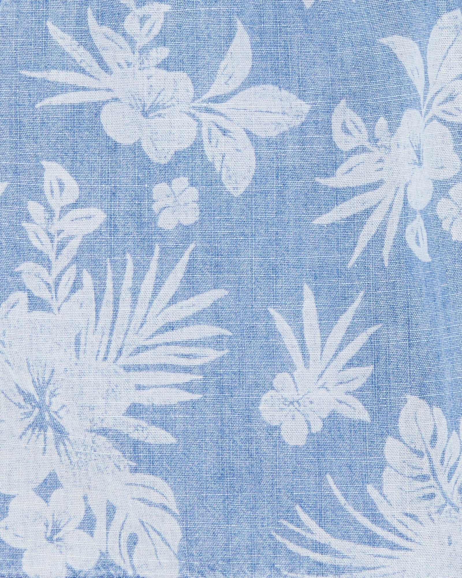 Short de chambray, diseño tropical Sin color