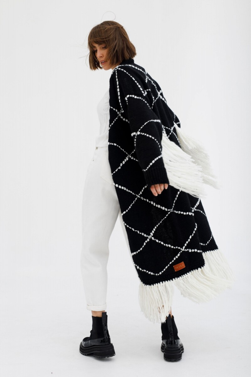 Saco Longa Negro/Blanco