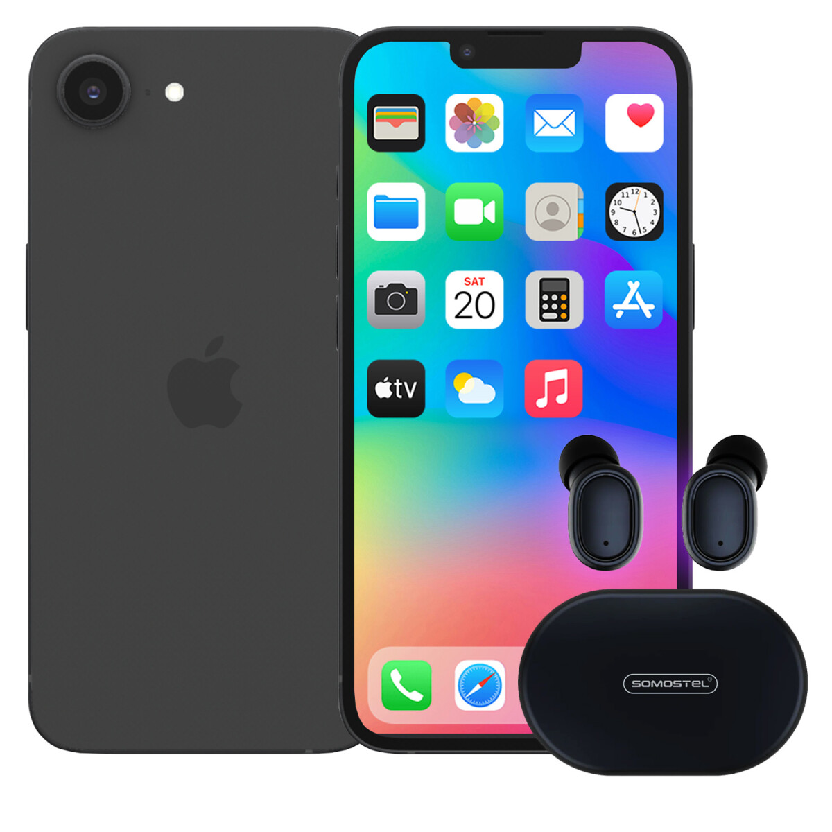 Apple Iphone 16e 8/128 Gb 5g + Regalo - PK IPHONE 16E 128 BLACK + REGALO 