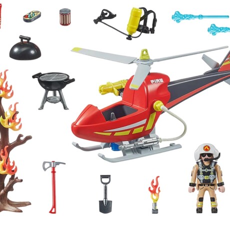 Set Playmobil Helicóptero de Bomberos 001