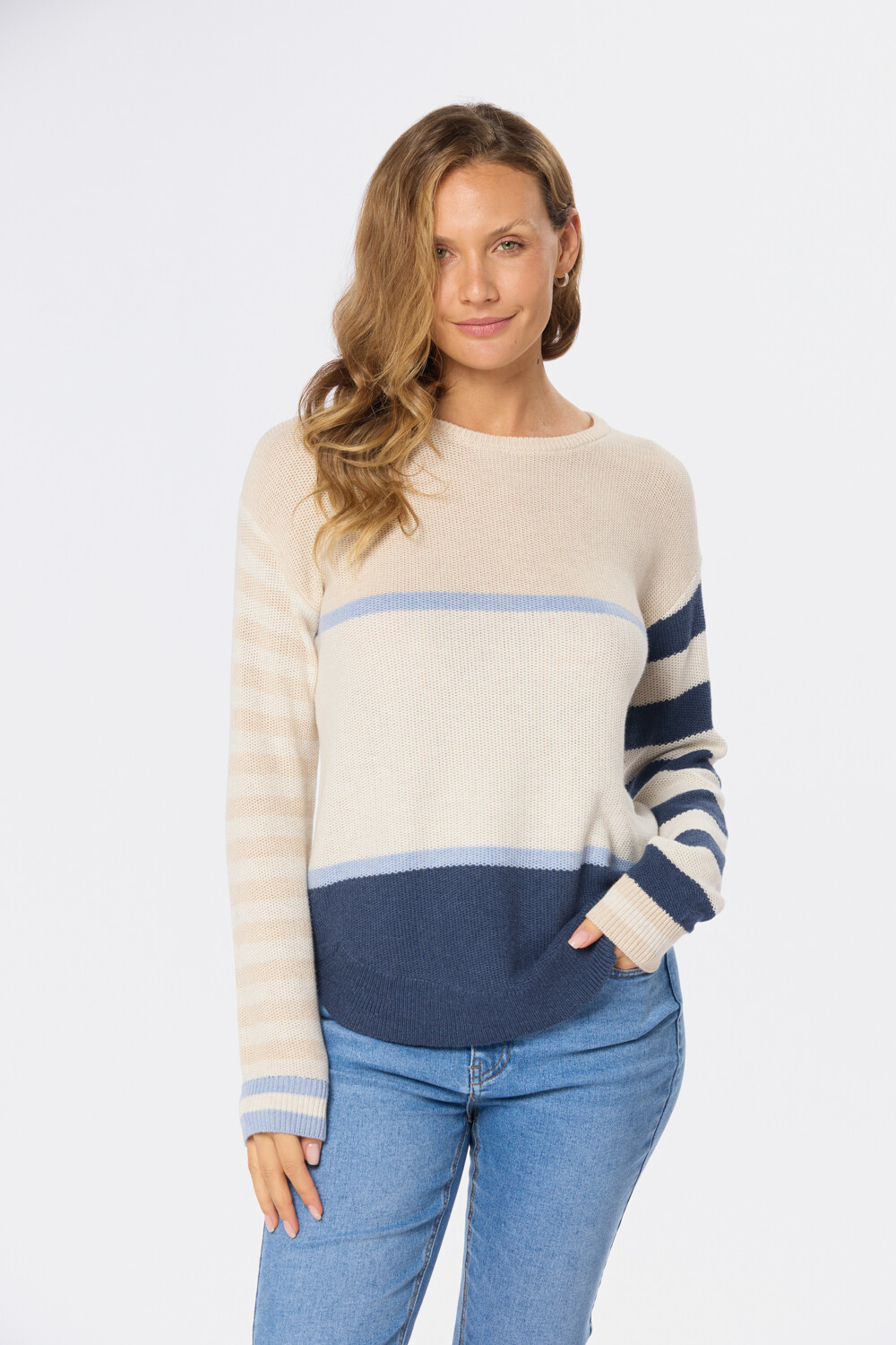 BUZO TEJIDO RAYADO Beige