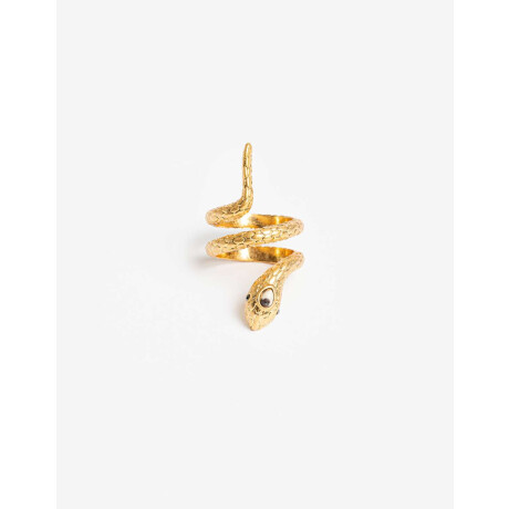 Anillo Grande Snake Dorado Oro Amarillo