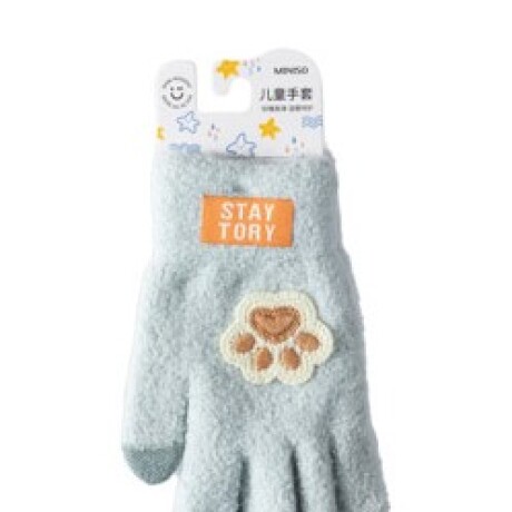 Guantes de niño patita celeste
