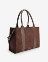 Shopper Cartera Shopper Combinada - Marron Chocolate