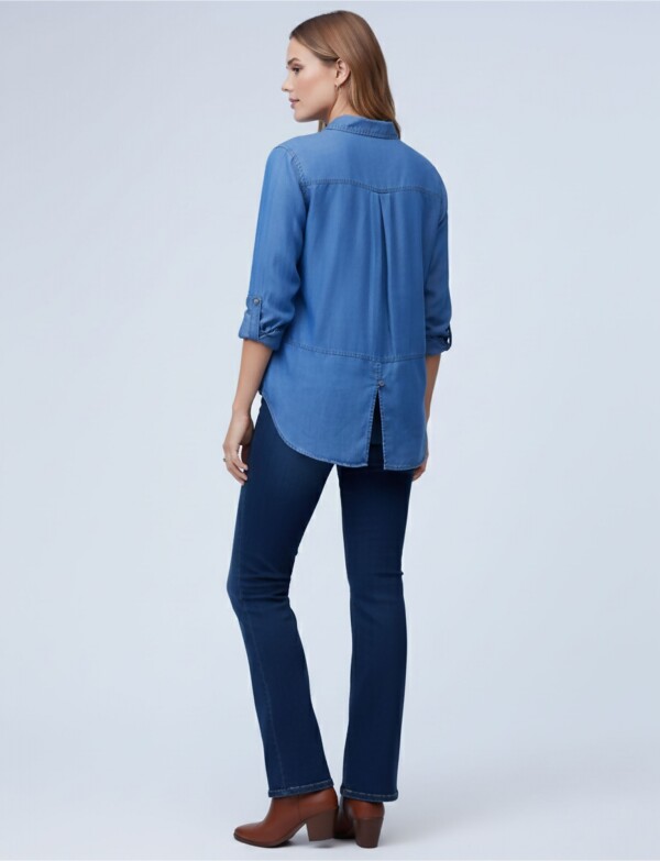 Camisa Tencel JEAN OSCURO