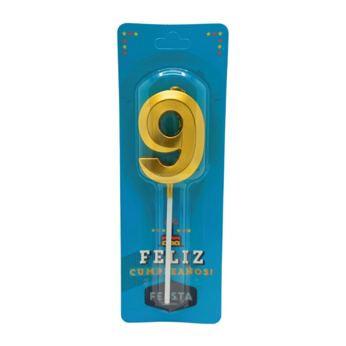 Vela Fessta Número 3D Chica Dorada - NUEVE 