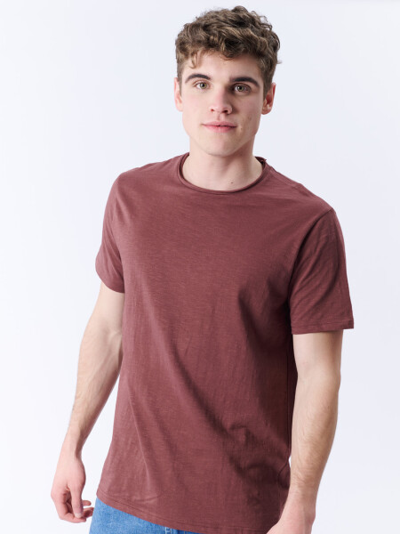 Remera Slub Marrón