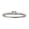 Anillo solitario de oro blanco 18k con circonia. Anillo solitario de oro blanco 18k con circonia.