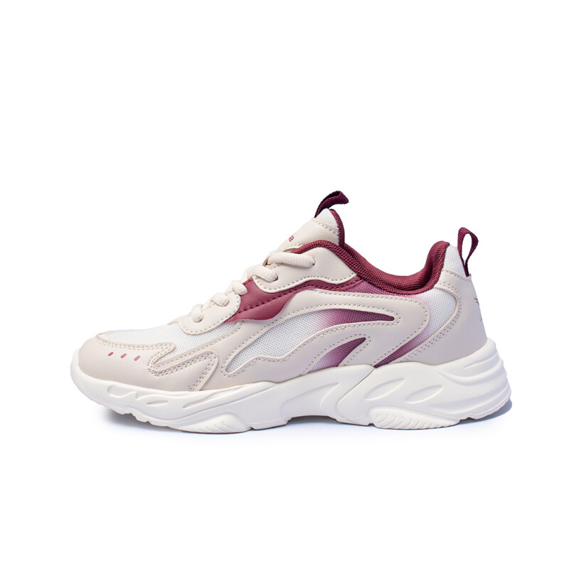 Calzado deportivo Dama LeGroupe BEIGE/BURGUNDY