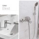JUEGO DE GRIFERIA LAVATORIO BAJO DUCHA BRILLO BLEST CROMO