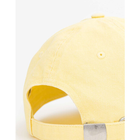 Gorra Canvas Bordada Amarillo Claro