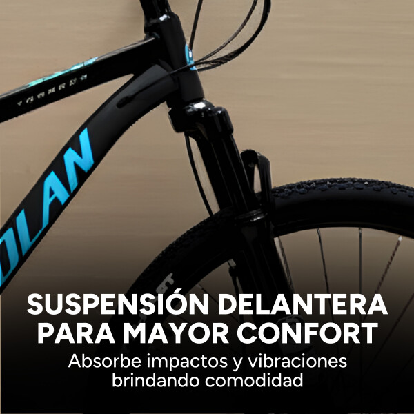 Bicicleta Crolan Montaña Rod 27.5 Freno Disco 21 Vel Shimano Color Negro Celeste