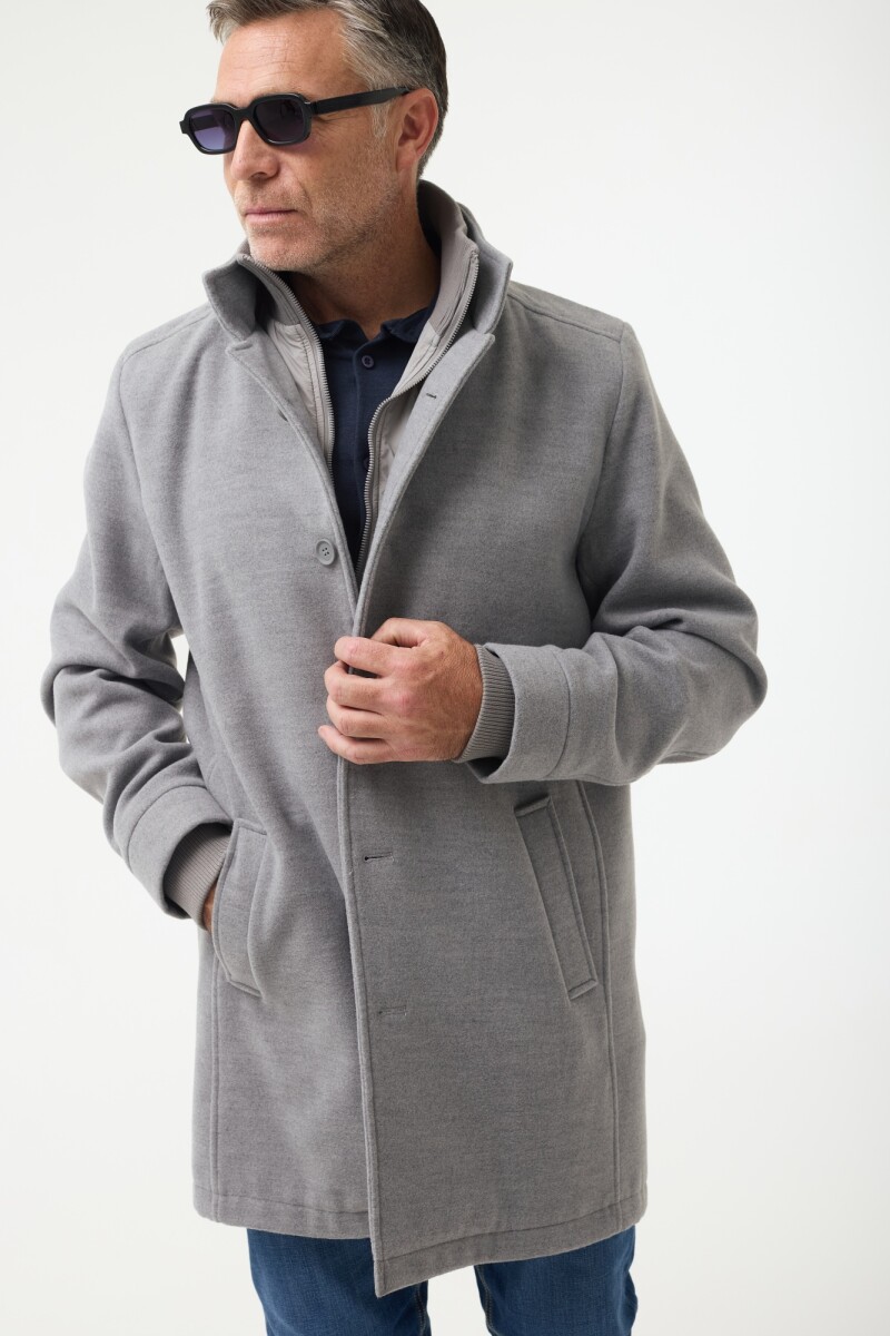 Gaban con pechera desmontable GRIS MEDIO