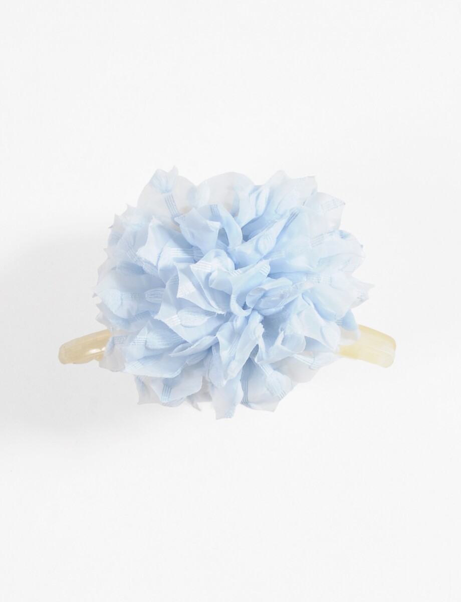 Broche flor plumeti - celeste 