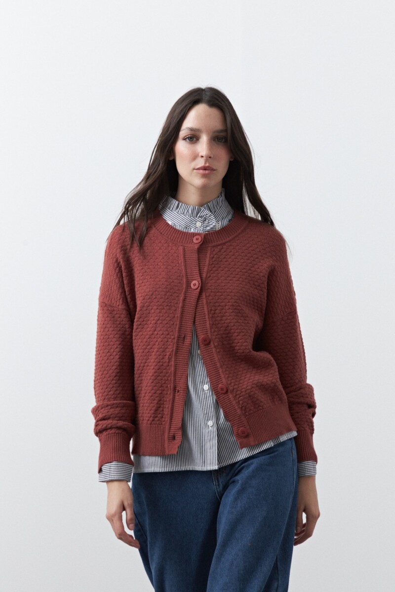 CARDIGAN TEODORA - Ladrillo 