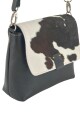 Morral con solapa combinado Negro