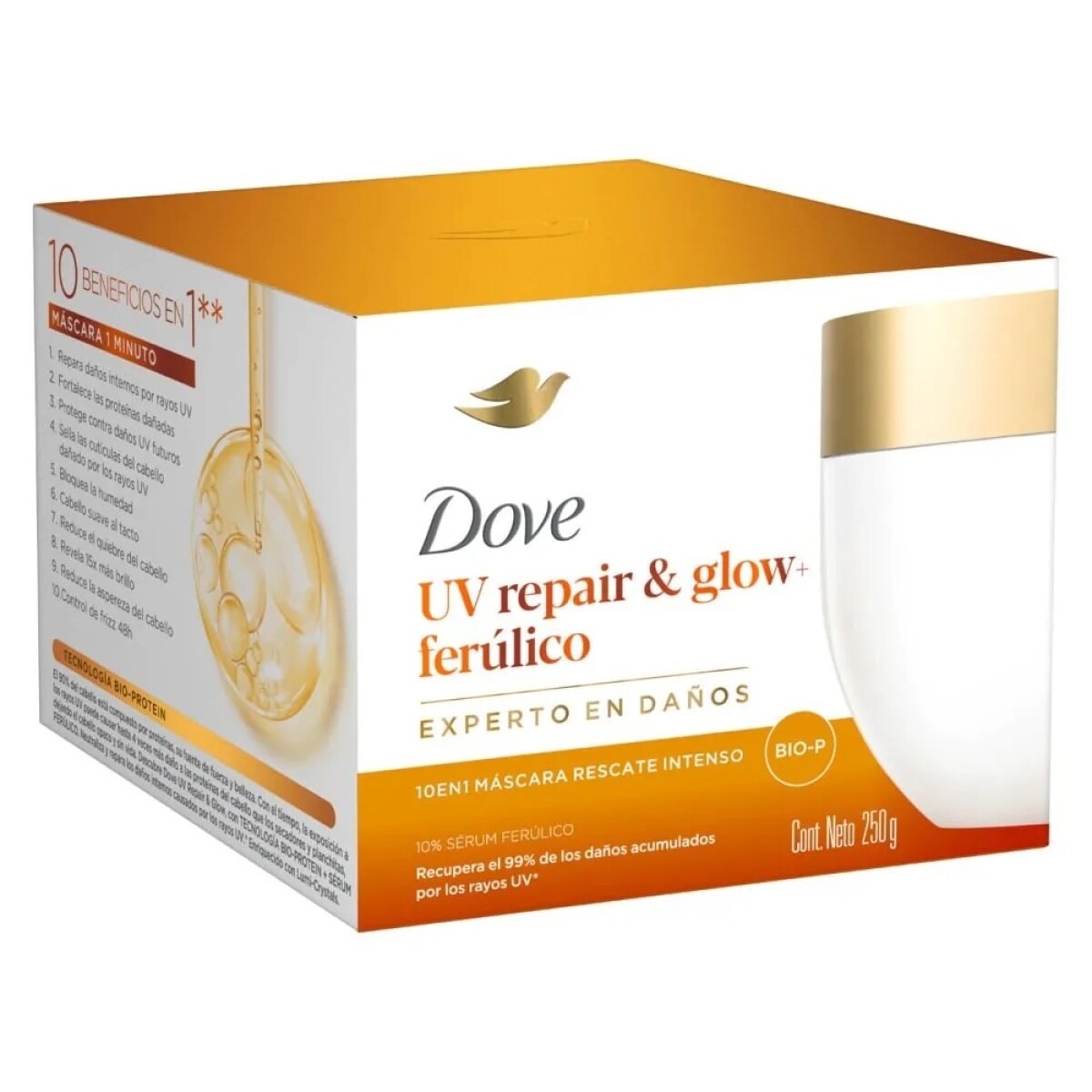 Máscara Capilar UV Repair & Glow 250 ml - Dove 