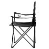 Silla plegable capitán con apoya brazos Negro