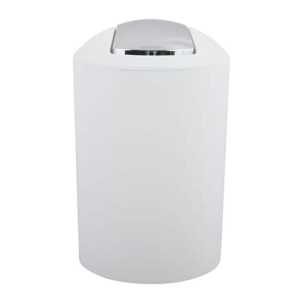 Set de baño 6 pz Blanco y cromo (papelera-dispensadores) Set De Baño 6 Pz Blanco Y Cromo (papelera-dispensadores)