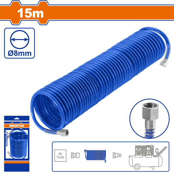 MANGUERA ESPIRAL PARA COMPRESOR 15M WADFOW WQG1915 MANGUERA ESPIRAL PARA COMPRESOR 15M WADFOW WQG1915