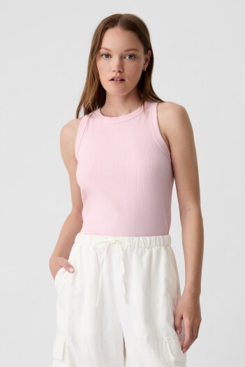 Musculosa Cuello Alto Mujer Light Peony