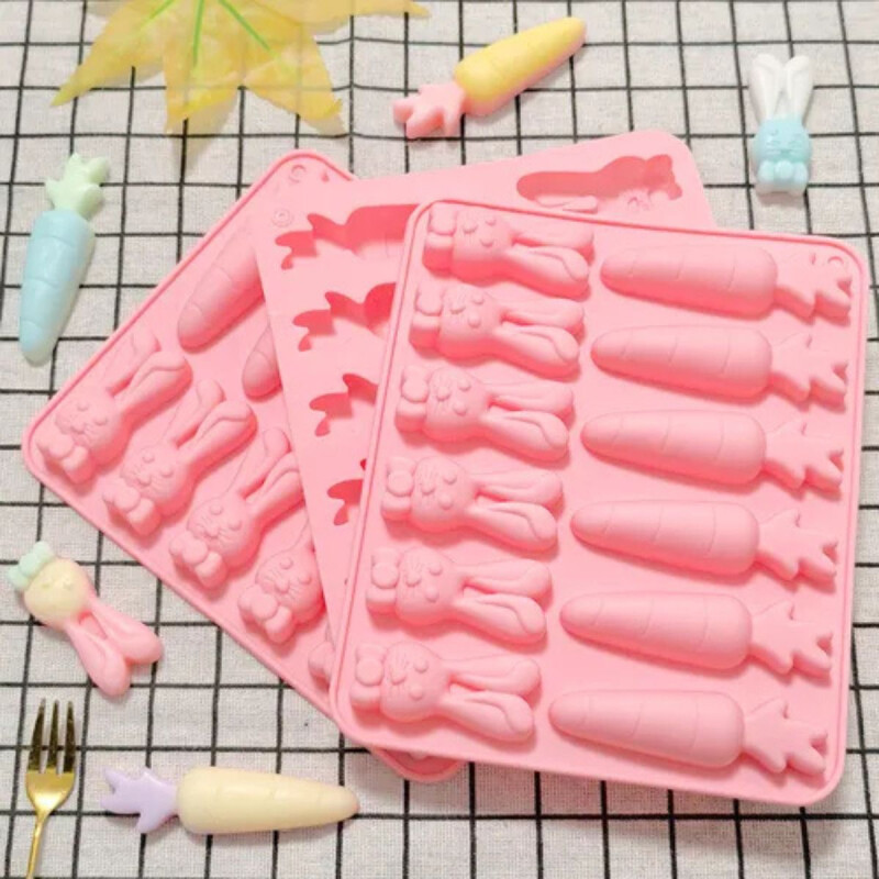 Molde de Silicona Zanahoria / Conejos Molde de Silicona Zanahoria / Conejos