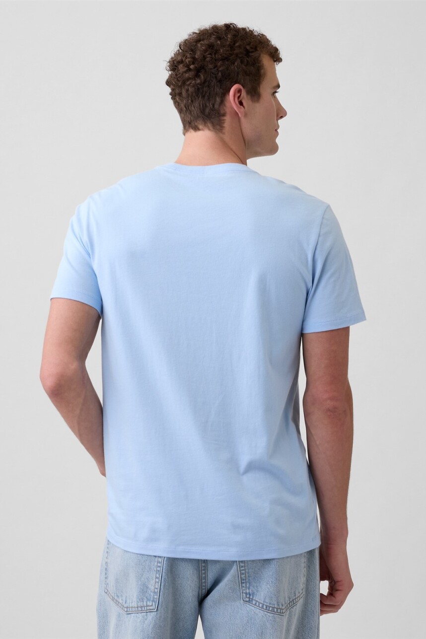 Remera Con Bolsillo Soft Hombre Cerulean Blue 402
