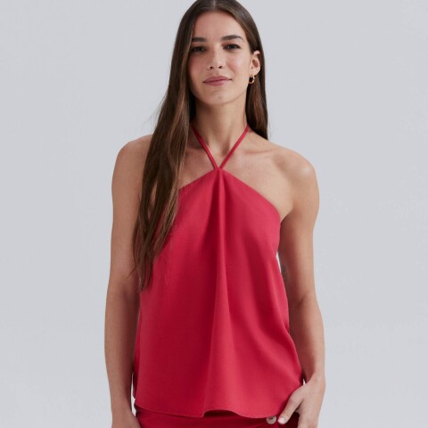 CAMISETA REGATA FEM ROJO/AZUL MARINO/BLANCO