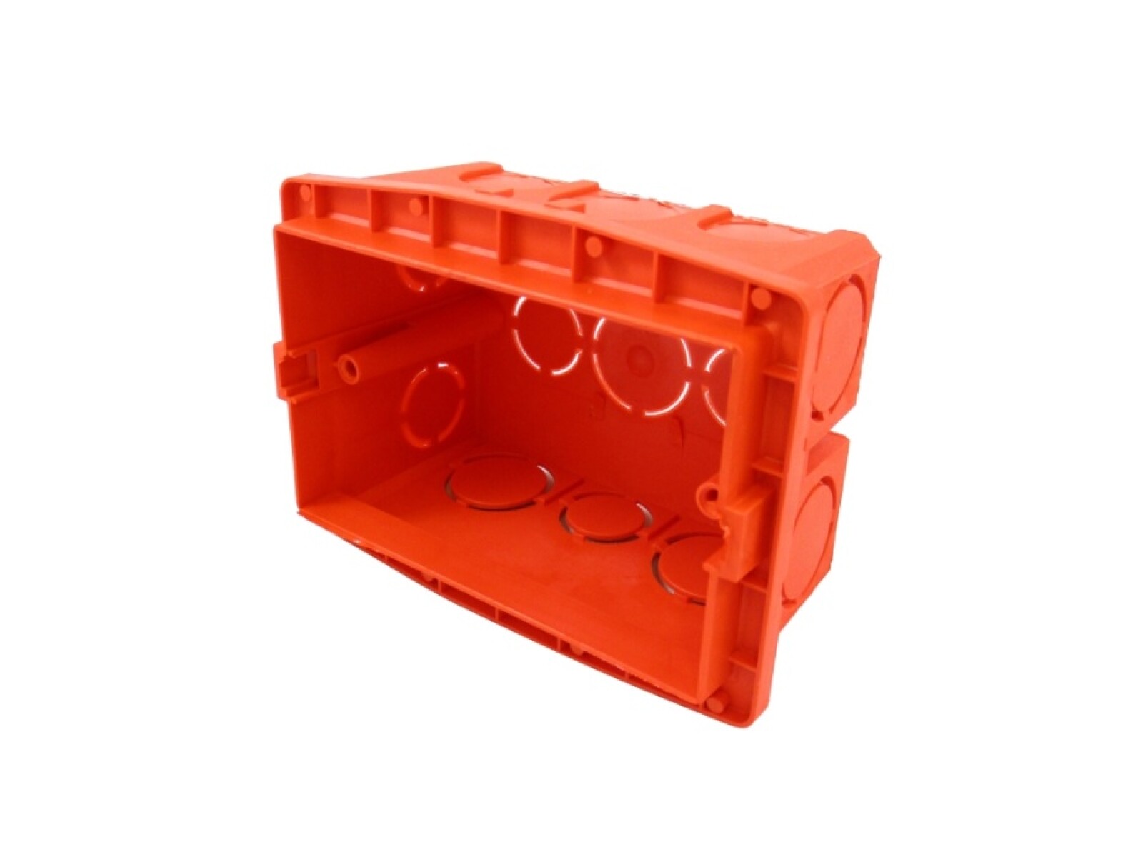 CAJA DE LLAVE PLASTICA NARANJA RECT. 2X4CM 