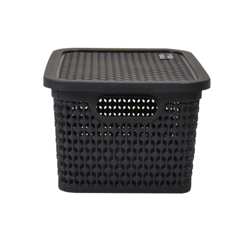 Set x2 Caja simil ratán 2,5 Lts CHOCOLATE