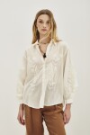 Camisa Frills Flowers Crudo