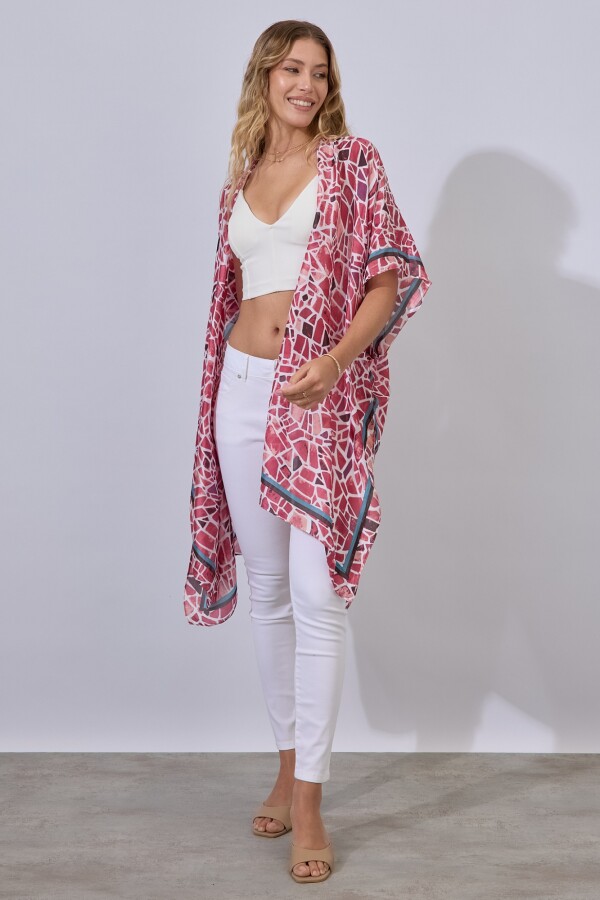 Kimono Printed MULTI/ROSA