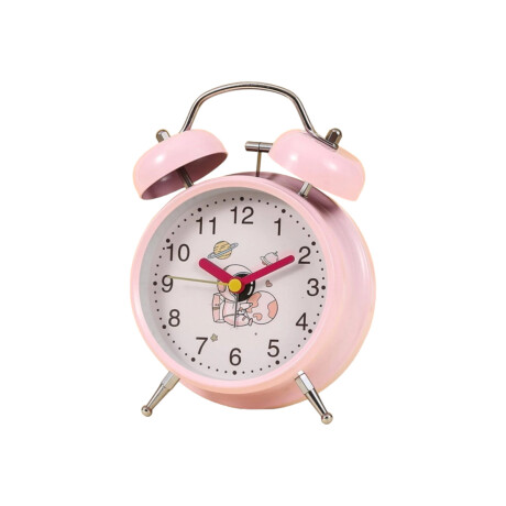 Reloj analógico de escritrio infantil Rosado
