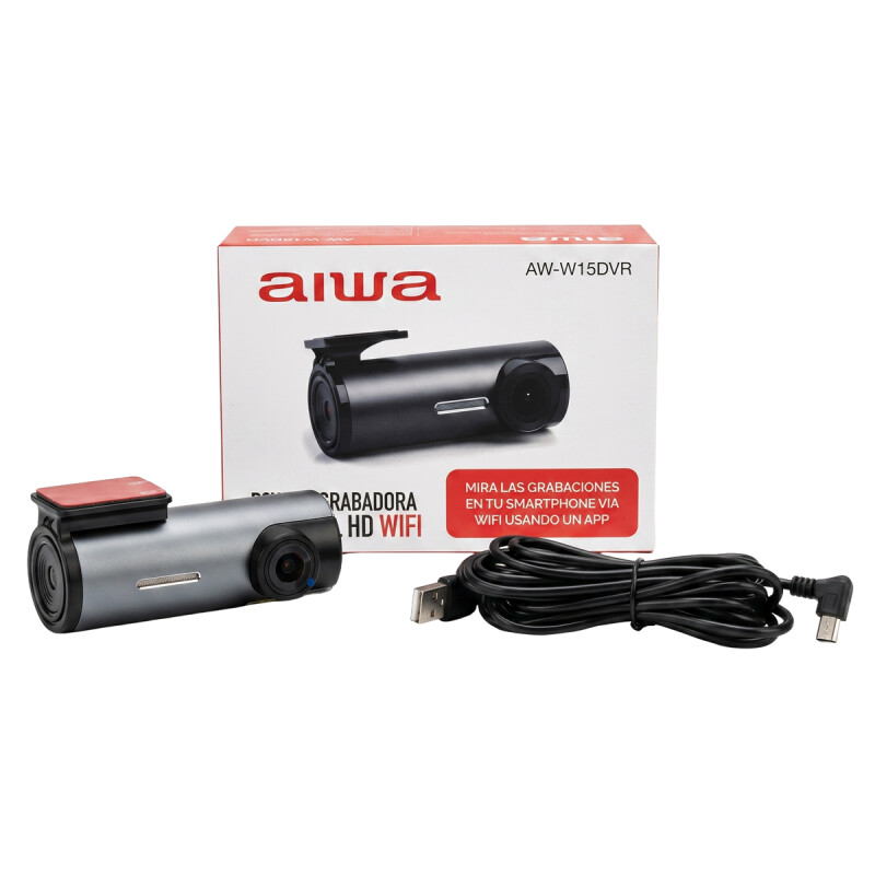 Cámara DVR Full HD para Auto AIWA Gran Angular 145° Wifi Visión Nocturna y Sensor de Movimiento | AW15DVR Cámara DVR Full HD para Auto AIWA Gran Angular 145° Wifi Visión Nocturna y Sensor de Movimiento | AW15DVR