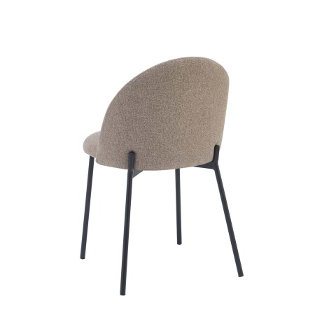 SILLA DE COMEDOR METAL-Y-TELA MARRON NOA