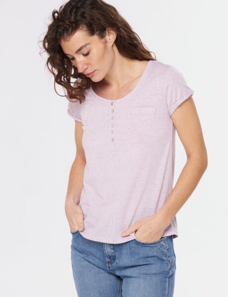 REMERA CON BOTONES Lavanda