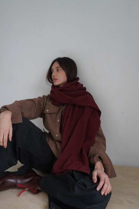 Pashmina PUR Bordeaux