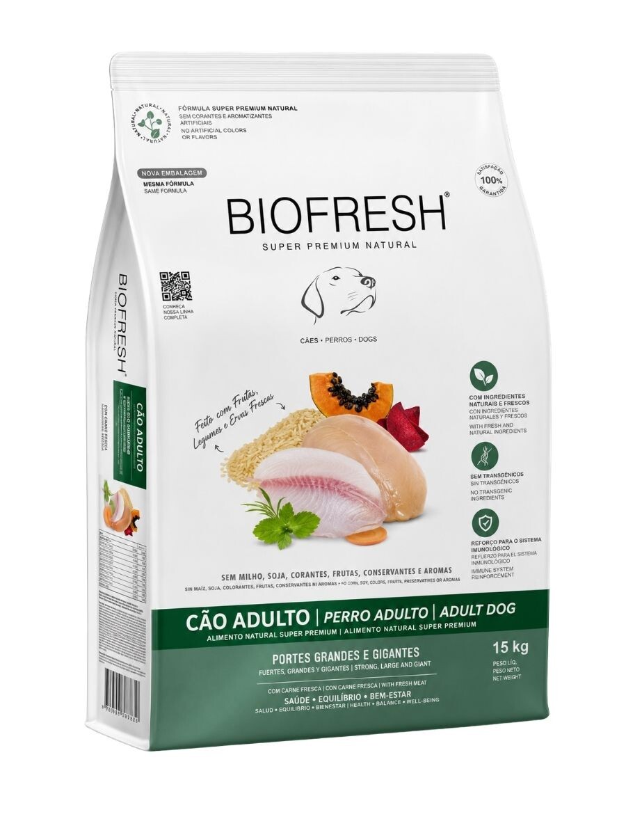 BIOFRESH PERRO ADULTO RAZAS GRANDES 15KG 