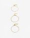 Pulseras Flexibles Sets Metal Set De Pulseras De Acero Combinadas - Dorado