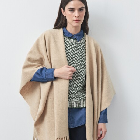 PONCHO FAVA Beige