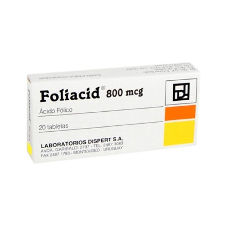 Foliacid 800 Mcg 20 Tab Foliacid 800 Mcg 20 Tab