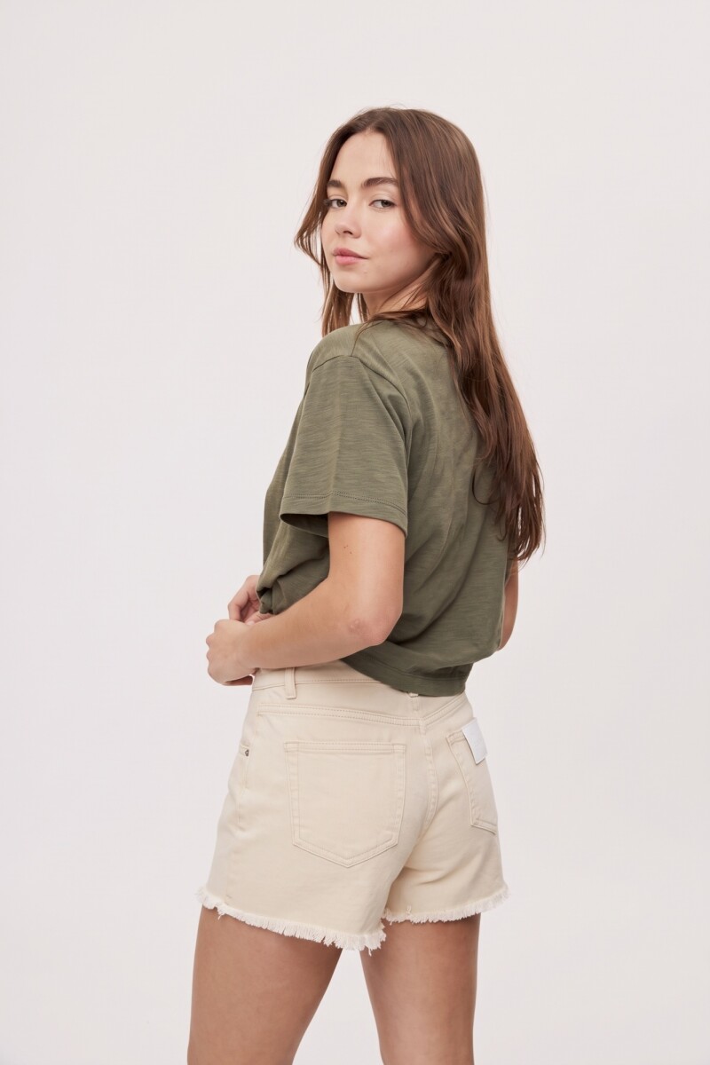 SHORT SOIE Beige