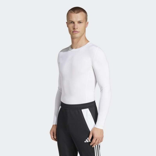 Remera Adidas Manga Larga Techfit Blanco