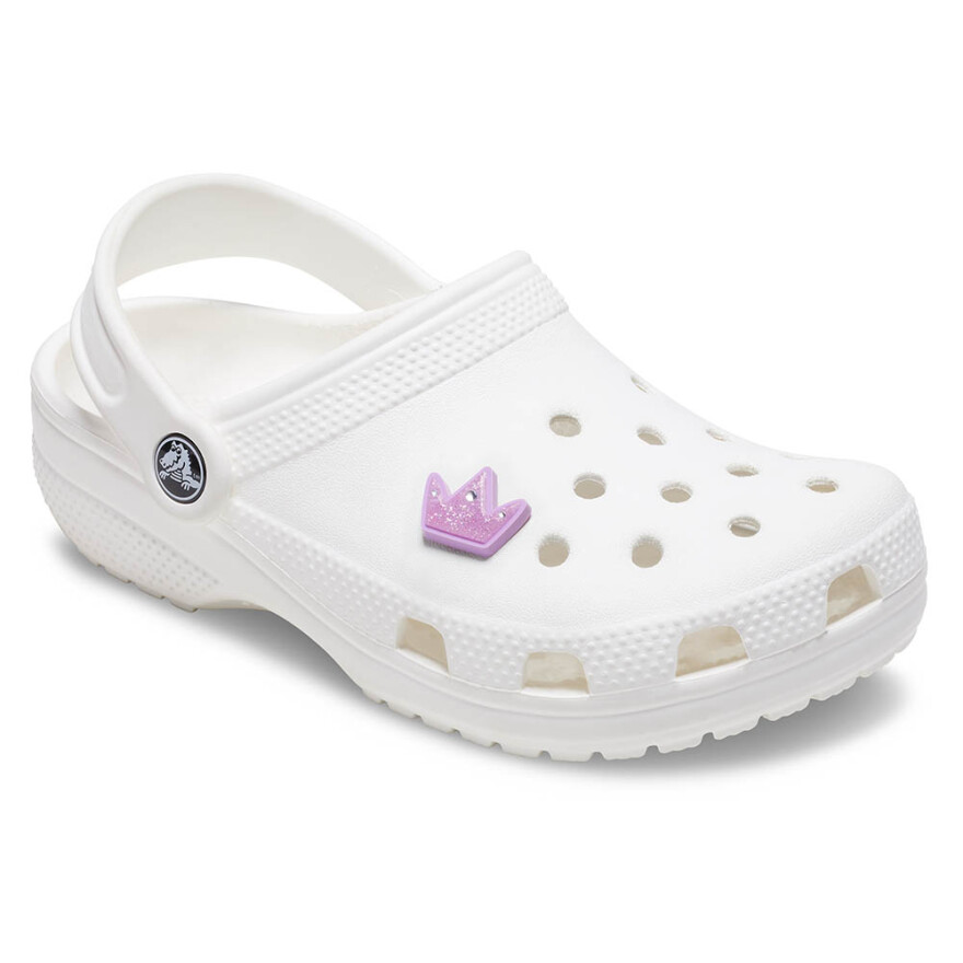 Jibbitz Tiny Purple Glitter Crown Multicolor