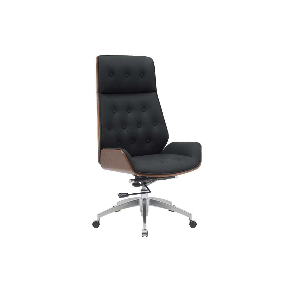 ASIENTO GERENCIAL ALTO - MADERA-Y-PU NEGRO CONFORT 