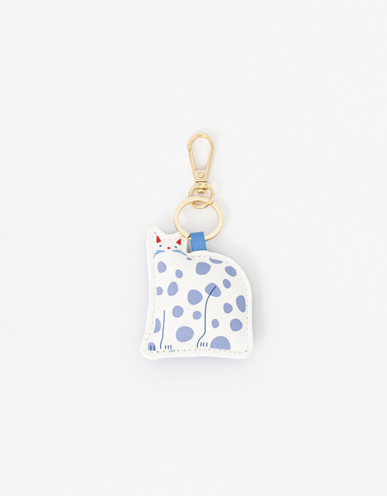 Llavero Cuero/PU Lllavero Y Bag Charm Gatito - Combinacion Multicolor