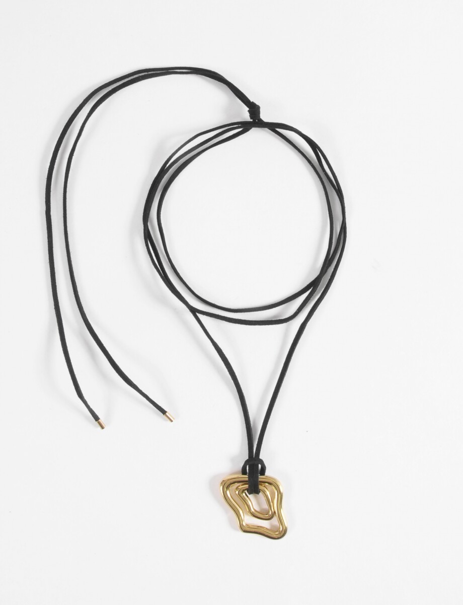 Collar cord dije irregular acero - dorado 