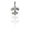 Dije Colgante Flor de Lis-Plata 925-Sin Piedra-CP3238 sinpiedra